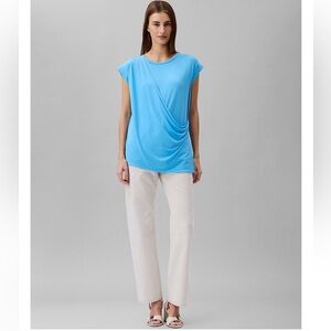 NWT Calvin Klein Women's Stretch Jersey Draped Tee